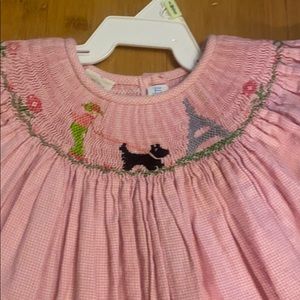 Viva la Fete Pink Smocked Eiffel Tower Dress